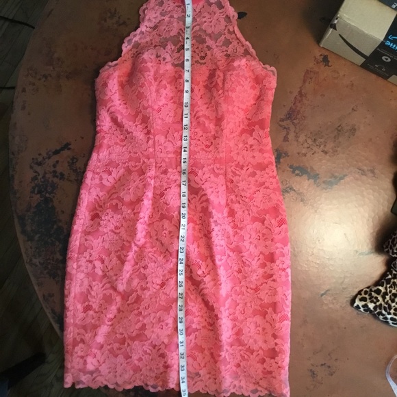 Nicole Miller Cordelia Dress in Coral - Picture 7 of 8